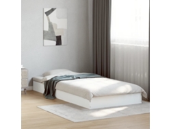 Estructura De Cama Madera De Ingeniería Blanca 75x190 Cm