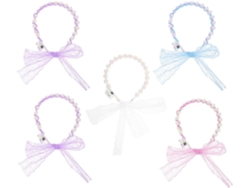 Nuobesty Com 5 Faixas De Cabelo Iluminadas Com Contas Multicoloridas, Acessórios De Cabelo Neon Para