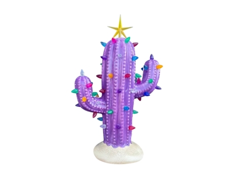 Adorno de Navidad Decoraciones Forma Cactus Adornos Decoración Resina Verde