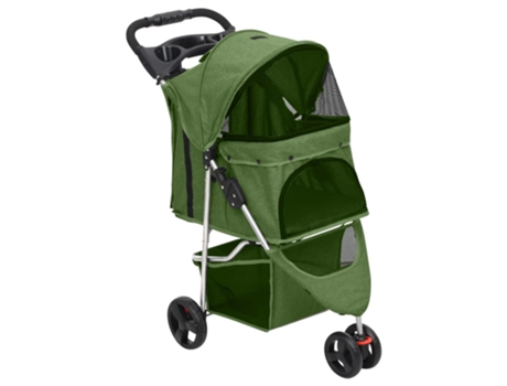 Cochecito para perros plegable tela oxford verde 80x46x98 cm VIDAXL