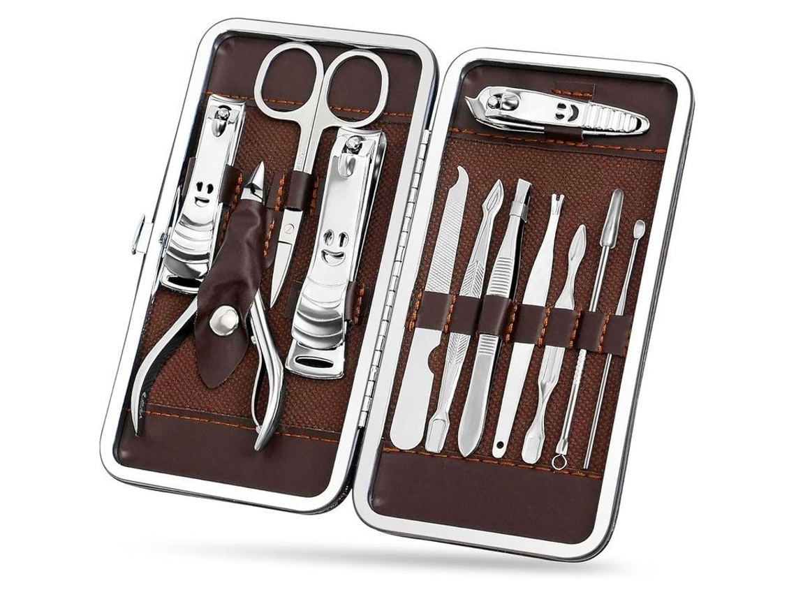 Set De Manicura De 12 Piezas Con Tijeras Y Cortaúñas De Acero Inoxidable Para Manicura Personal.