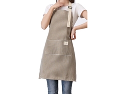 Delantal De Algodón Para Hombre Y Mujer | Delantal De Cocina De Algodón Y Lino Con Correa Ajustable En El Cuello Y Cinta Larga