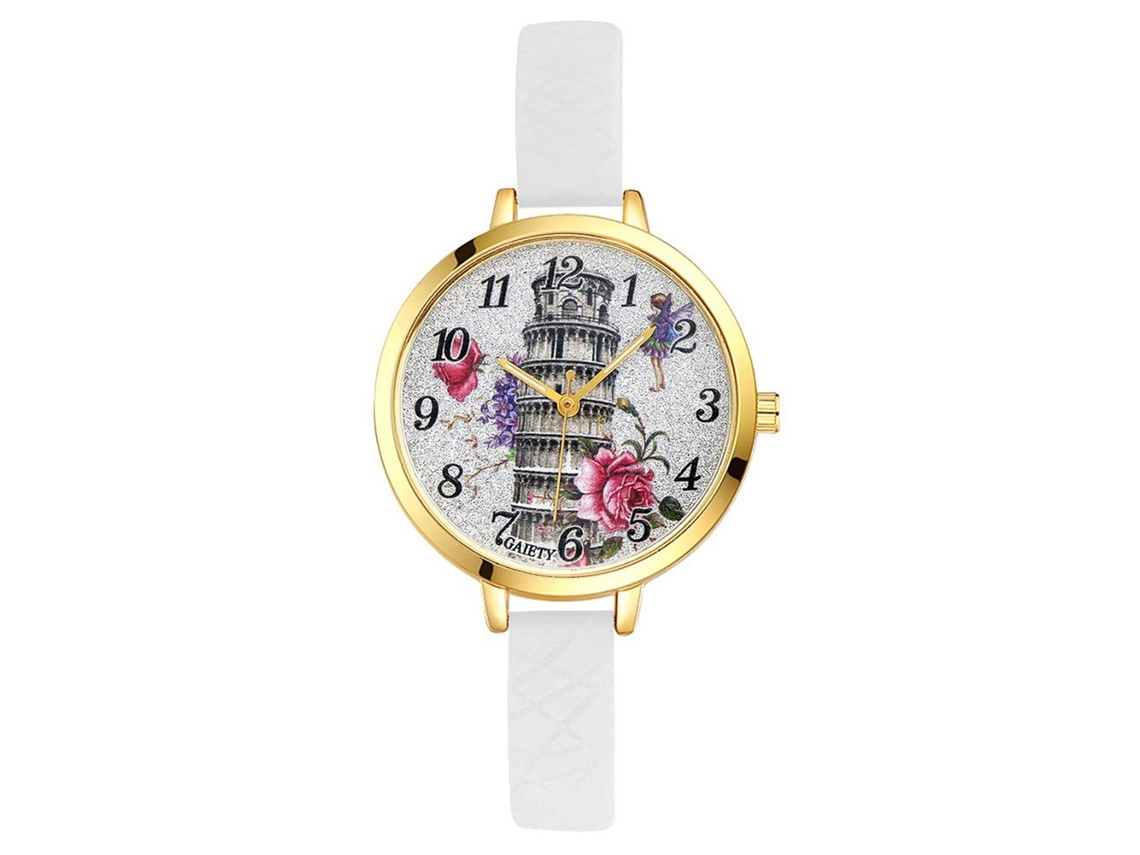 Reloj De Pulsera Para Mujer Con Brazalete De Eslabones, Movimiento De Cuarzo Analógico, Rosa Y Blanco.