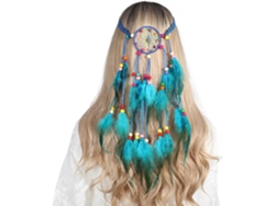 Diadema Estilo Bohemio Con Plumas - Atrapasueños De Estilo Étnico. Para Niñas, Festivales Y Halloween.