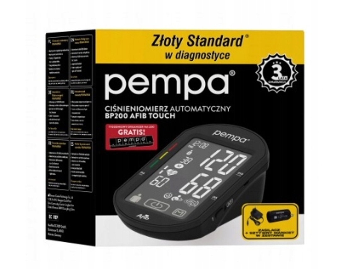 Tensiómetro automático BP200 Afib Touch con fuente de alimentación Pempa