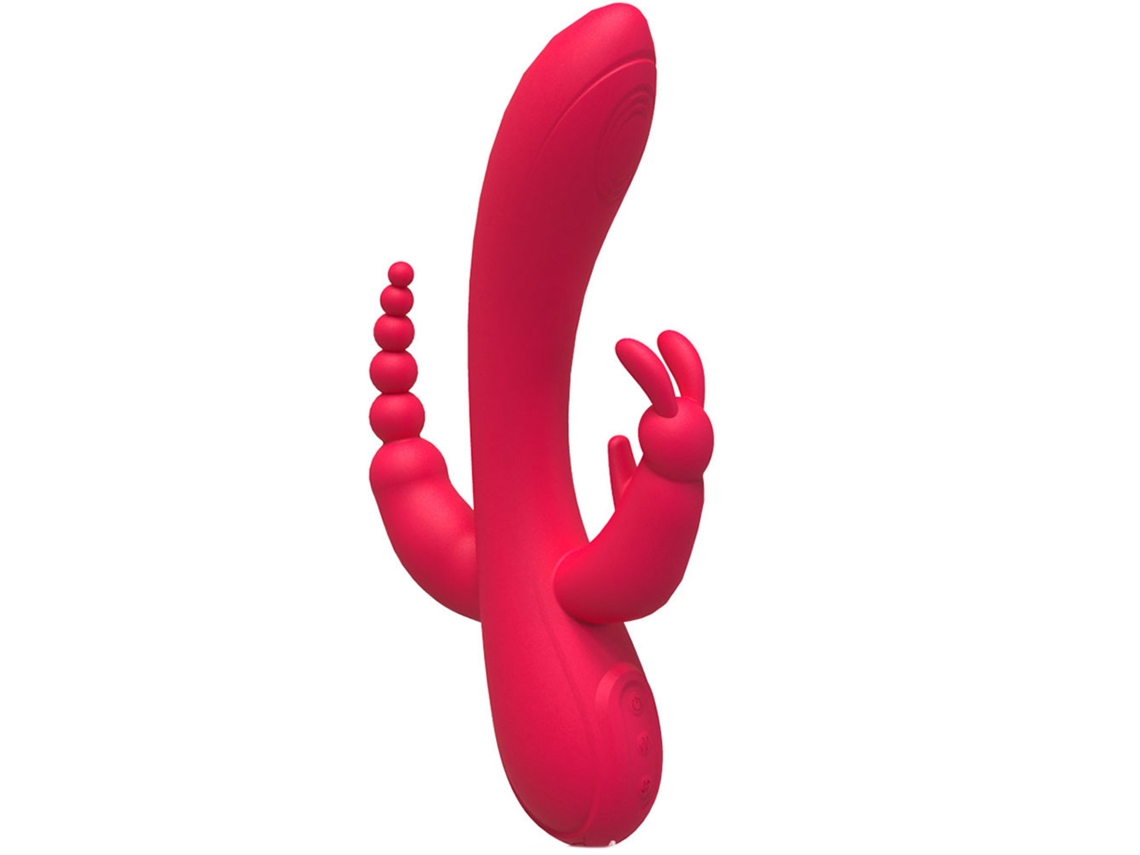 Máquina De Masaje Vibracional Para Mujeres Impermeable Bajo Ruido 12 Frecuencias Usb Recargable Rojo