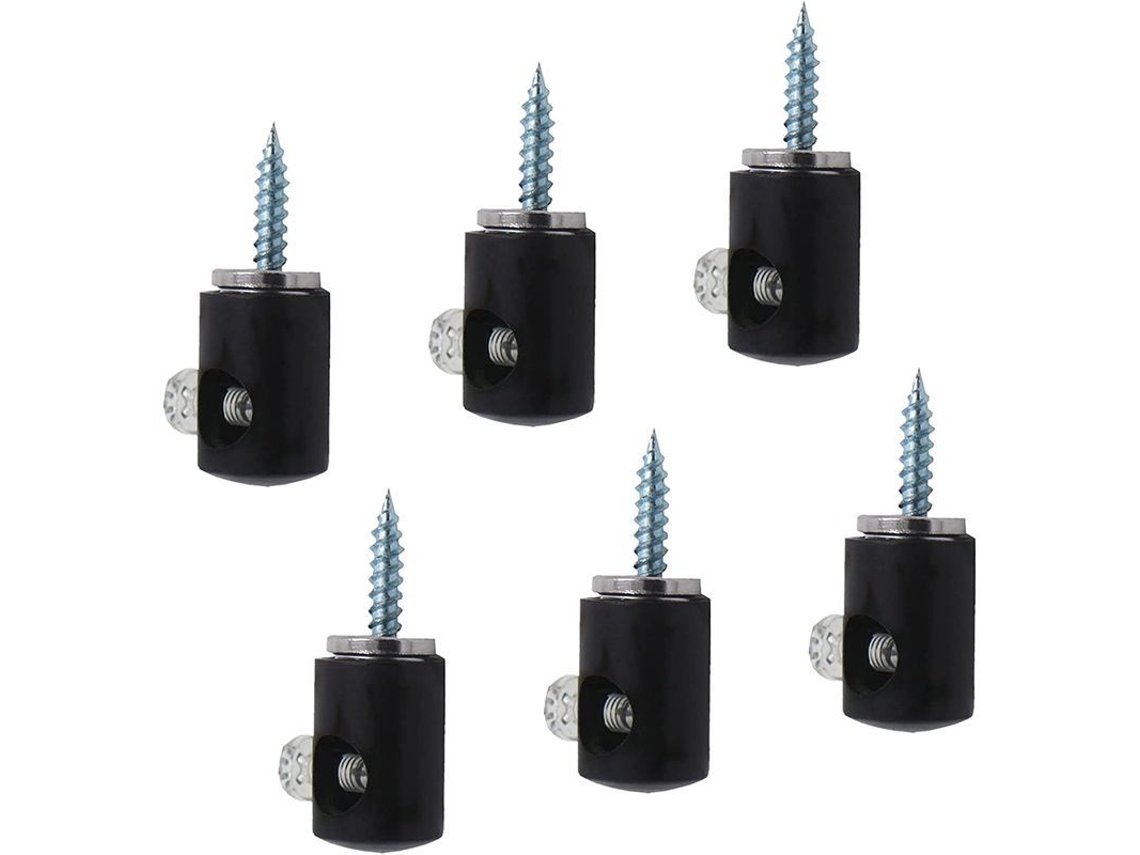 Ganchos De Iluminación De Candelabro, 6 Ganchos Negros Para Colgar Luces De Techo Con Cable