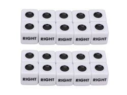 2026-20 Piezas Dados Ligeros De 6 Caras Para Juegos, Set De Dados Izquierda Derecha Centro Impermeable