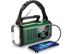 Radio solar de emergencia multifuncional YIZHOOD de 10000 mAh con generador de energía y linterna