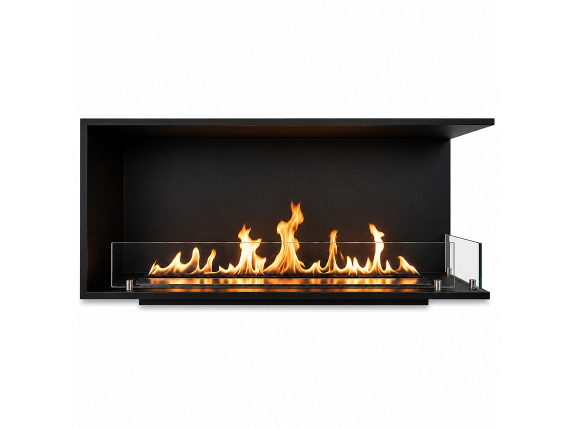 Chimenea Esquinera Empotrable De Bioetanol, 120x50 Cm, Urano120 Dx Topline