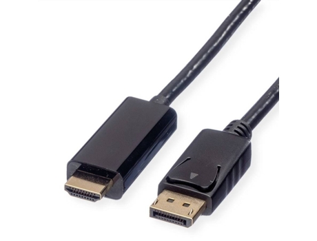 Cable ROLINE (DisplayPort y HDMI - 5m - Negro)