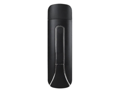 Dispensador de jabón líquido para baño Rosewell de plástico negro de pared (1 botella)