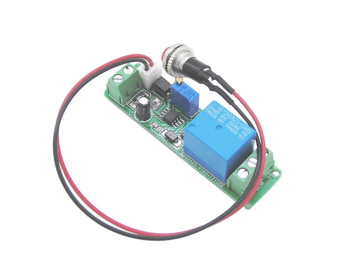 Módulo De Relé De Temporizador Ajustable Dc 12v Con Luz Indicadora, Retardo 1-10s, Apagado Automático, 10a