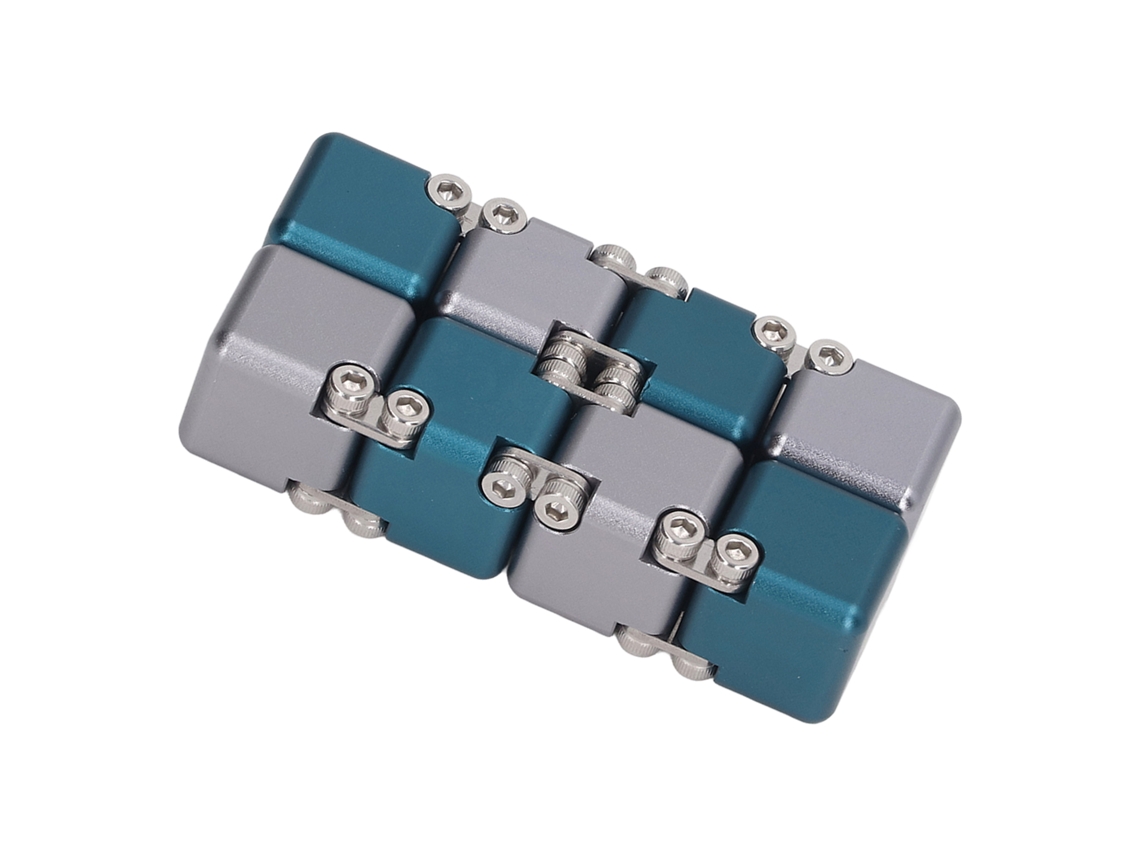 Juguete Para Aliviar El Estrés Y La Ansiedad, Bloques Sensoriales Portátiles Para Adultos Con Tdah/tda, Azul/gris.