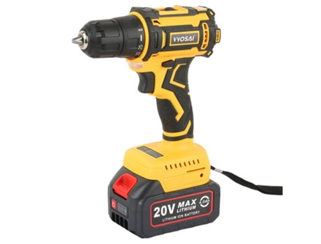 Destornillador eléctrico inalámbrico VVOSAI WS-7020-A1 20V 3/8 pulgadas Chuck Tamaño 2 Velocidad 50N.M Torque 3.0Ah Batería