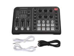 Placa De Som Para Live Com Bluetooth 48v Microfone Anti-ruído 15 Efeitos Sonoros Mixer Para Celular