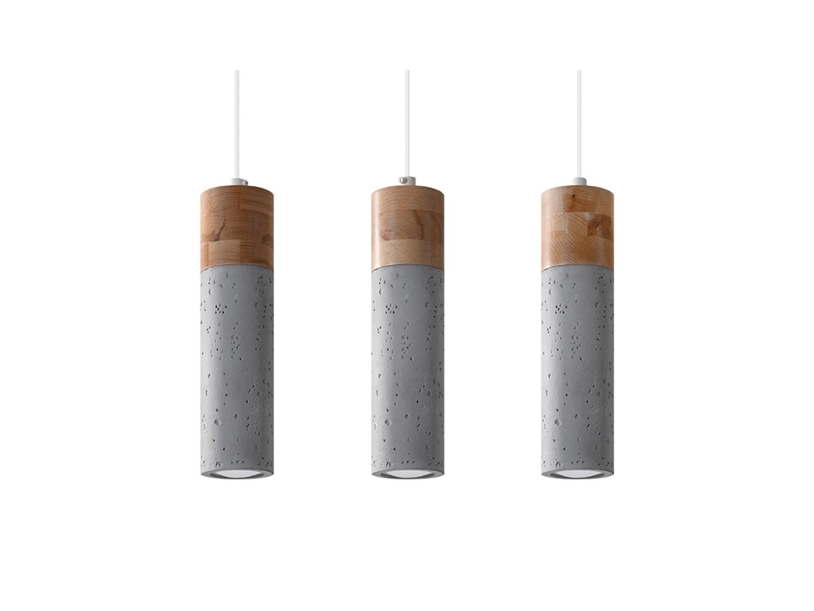 Sollux Sl.0967 Lámpara Colgante Zane 3 Gris