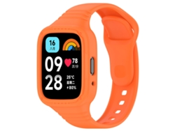 Correa de reloj inteligente para Redmi Watch 3 Correa de reloj de silicona completamente cerrada integrada activa (naranja)