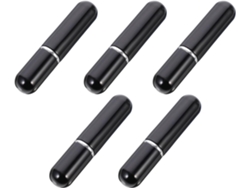 Lot De 5 Frascos Vaporisateurs Parfum Mini 5ml En Verre Negro Réutilisables Fine Brume Pour Voyage