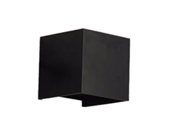 Bj-lámpara De Parede Led Quadrada Preta 12w 3000k Luz Quente Decorativa De Liga De Alumínio Para Lar