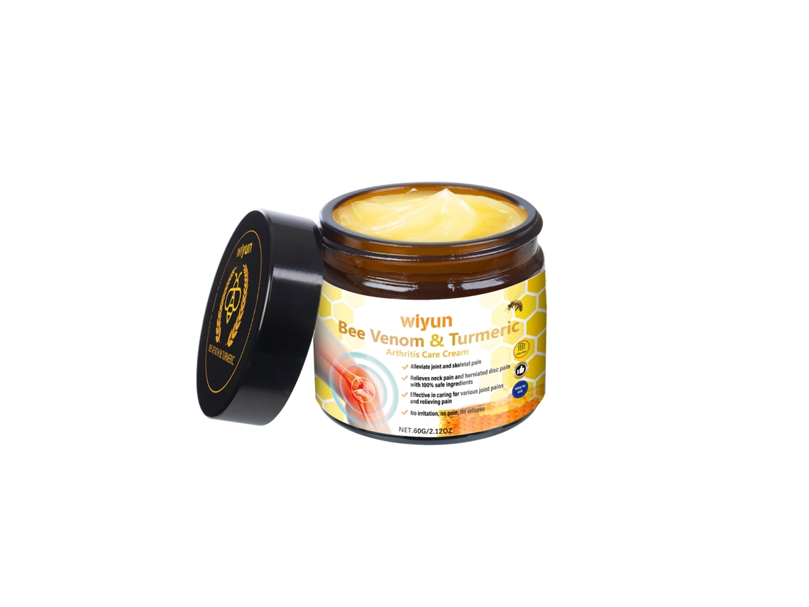 Crema para el alivio de las articulaciones con veneno de abeja y cúrcuma.