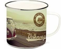 Taza Enamel Furgoneta clásica Volkswagen Highway