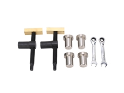 Conjunto De Grampos De Mesa Para Marcenaria Ajustáveis Aço Inox E Latão Fixação Rápida 20mm Preto