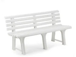Banco de Jardín IPAE-PROGARDEN Orchidea (Resina - Blanco - 145x49x74 cm)