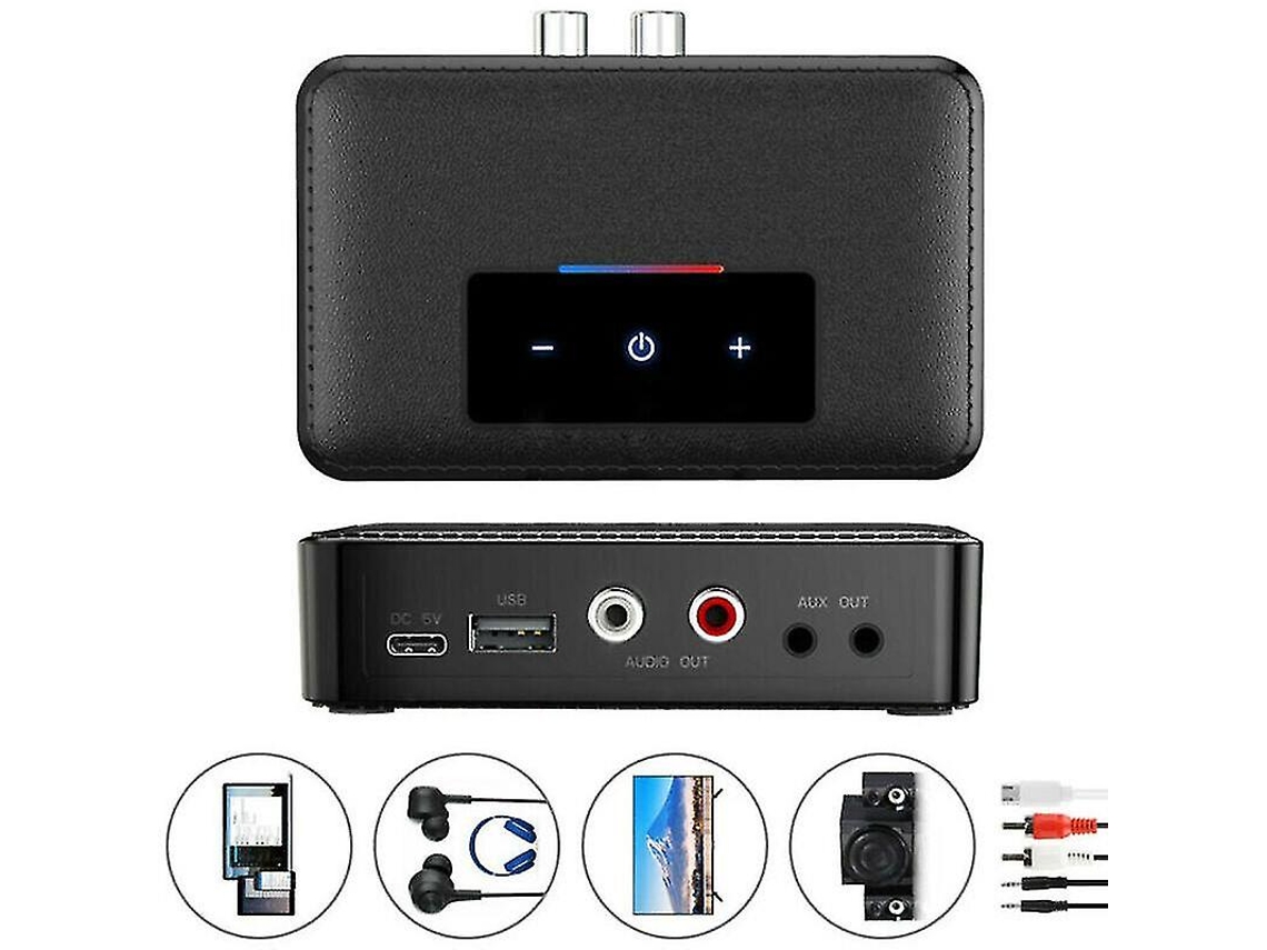 Transmisores Bluetooth 5.0, transmisor y receptor inalámbrico de 3,5 mm con NFC a 2 conectores auxiliares RCA. Rosewell