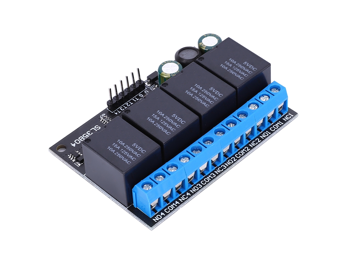 Módulo De Relé Biestable De 4 Canales Con Autobloqueo Y Control De Nivel Bajo, 12 V Sl35b04