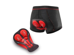 Bermudas De Ciclismo Para Hombres Con Almohadilla Gel 3d Transpirable Y Elástica Kkylred L Rojo