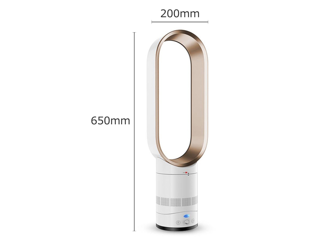 Torre de viento sin aspas de 16 pulgadas con control remoto, segura para niños.