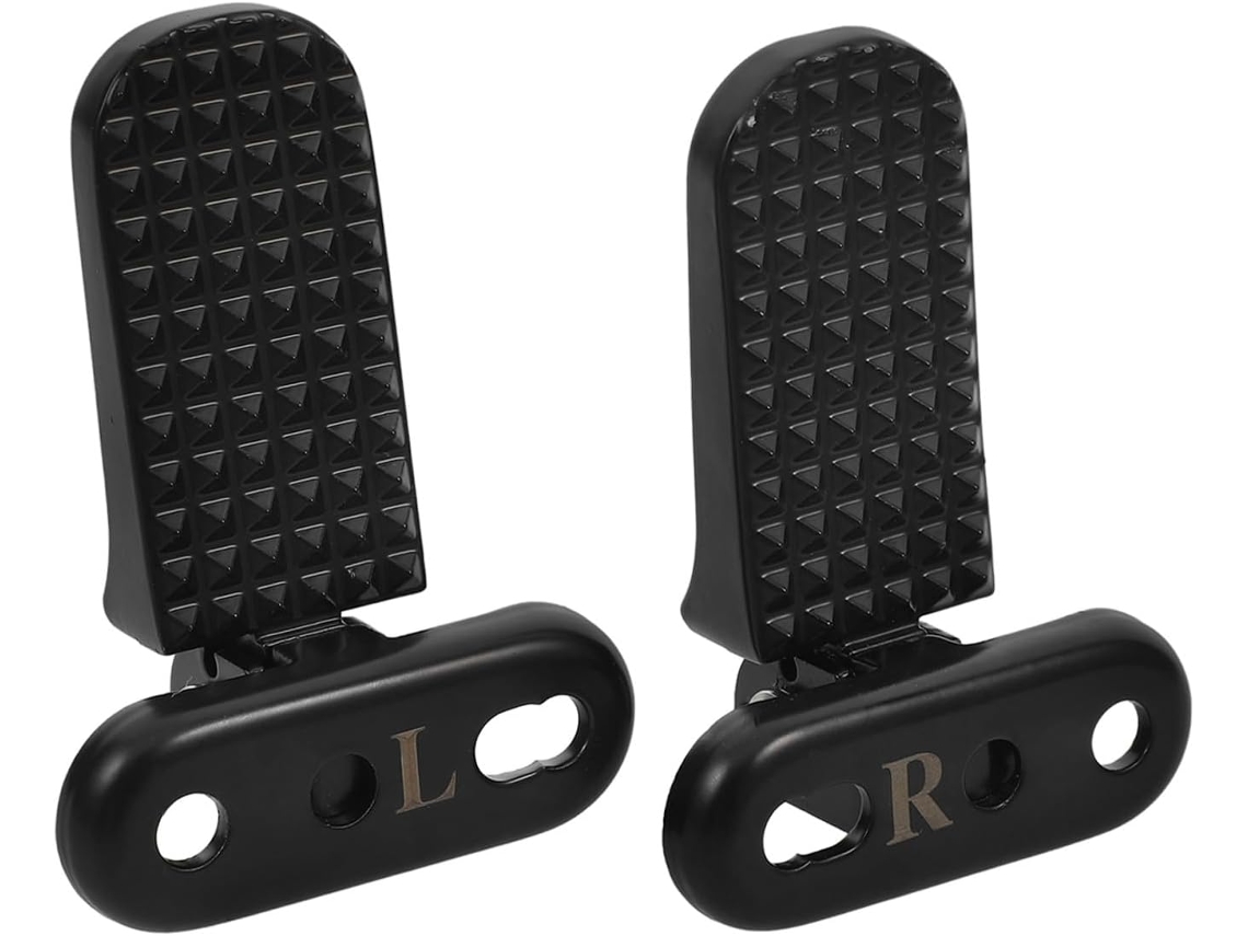 Reposapiés Plegable Para Bicicleta Eléctrica, Aleación De Aluminio Negro, Orificio De 43 X 51 Mm