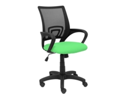 Silla De Oficina Vianos Con Mecanismo Basculante Tapizada Con Tela Color Pistacho Y Malla Color Negro