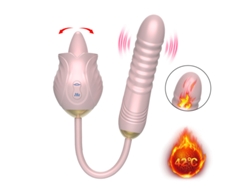 Vibrador De Masaje Telescpico Para Lamer La Lengua Rosa Para Mujer (rosa) Yizhood