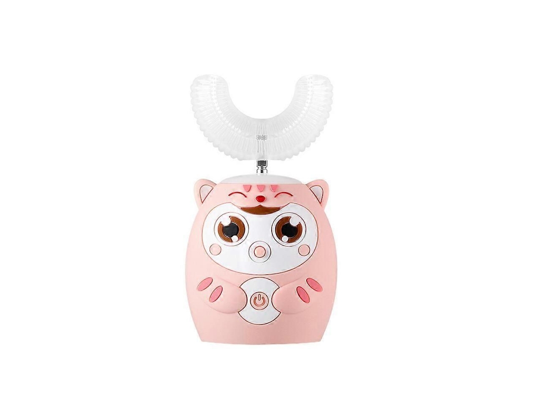 Cepillo de dientes eléctrico infantil GOKOCO en forma de U, ultrasónico automático con diseño de dibujos animados, cepillo de limpieza bucal para niños.