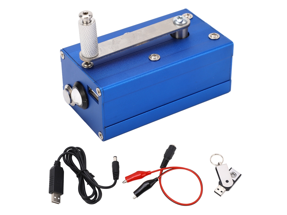 Generador Manual Portátil Con Linterna Cob Y Usb Para Carga De Emergencia Al Aire Libre