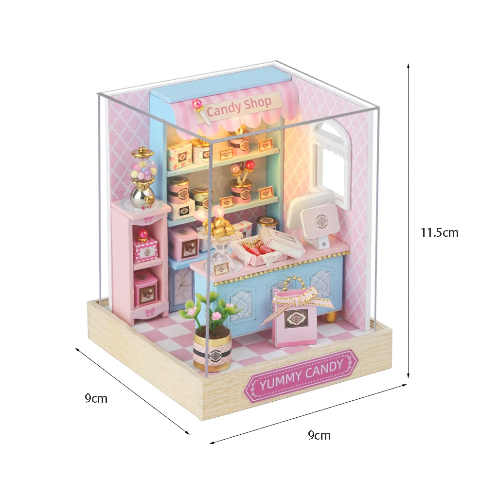 Caja De Habitación De Madera 3d, Juego De Casa De Muñecas Diy, Mini Casa Para Armar.