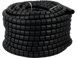Cable Flexible En Espiral Para Gestión De Cables, Enrollador De Negro, 30 Mm De Diámetro X Metros