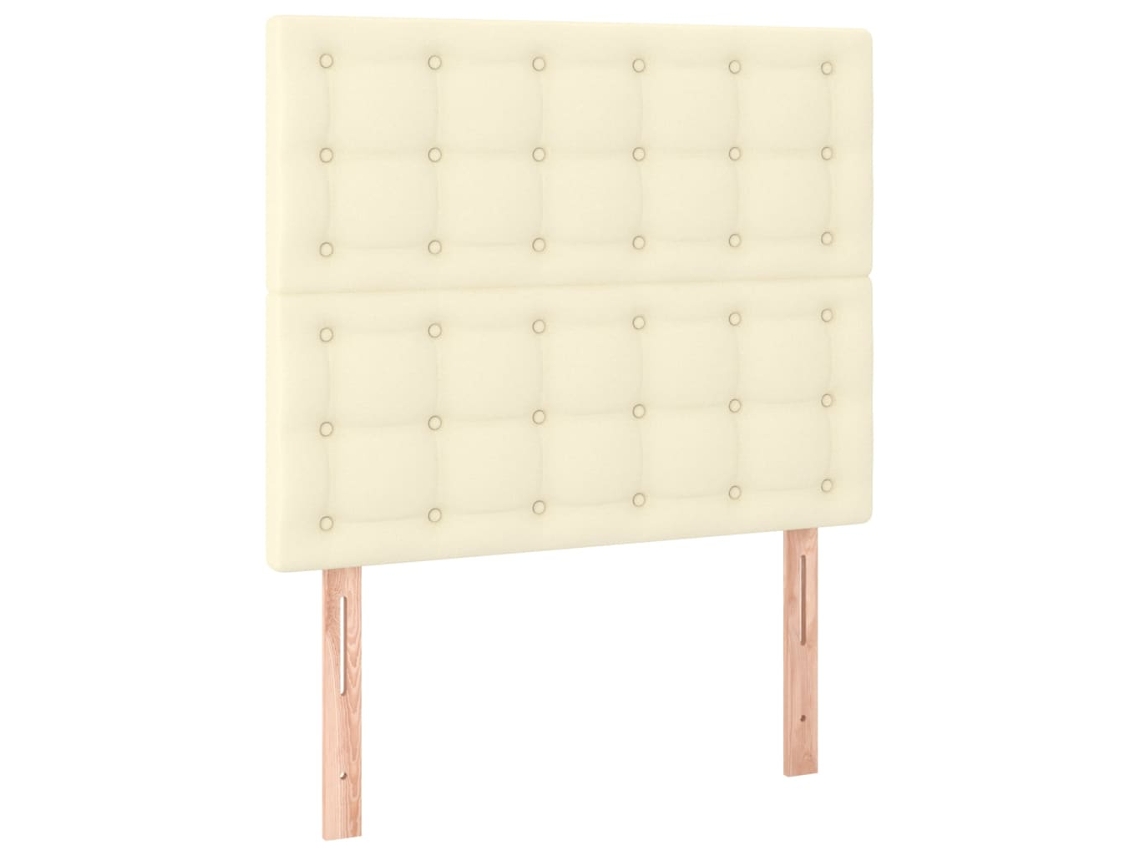 Maison Exclusive - Cabecero De Cama Color Crema 100x5x118/128 Cm Piel Sintética