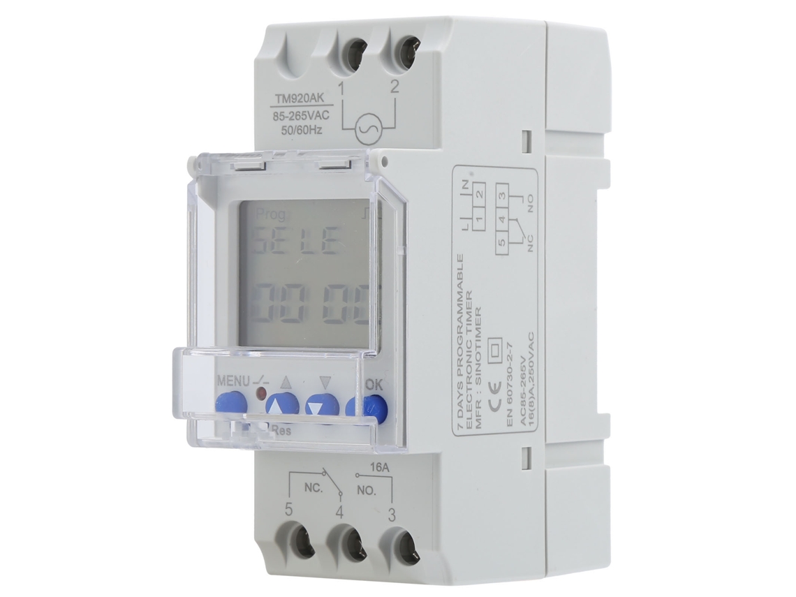 Timer Inteligente Com Lcd E Luz De Fundo Para Eletrodomésticos Residenciais 85265v 16a