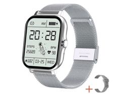 Smartwatch CO-PHÉNIX Pulsera Y13 Steel Bluetooth Argent con correa de silicona