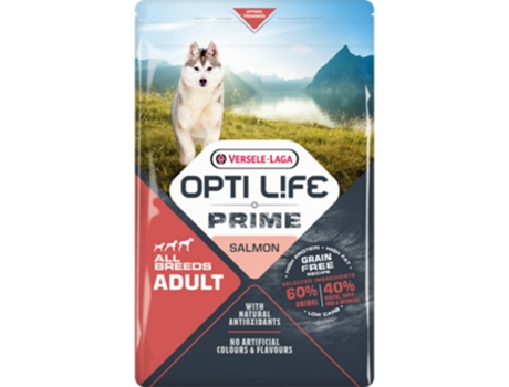 Pienso para perro OPTI LIFE VERSELE LAGA salmón 12.5 kg no grain