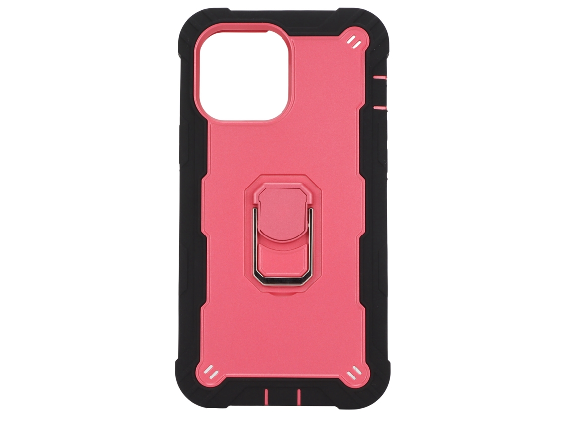 Capa De Armadura Com Suporte Para Iphone 13 Pro Max Case De Proteção Anti-emborrachamento Preto Rosa