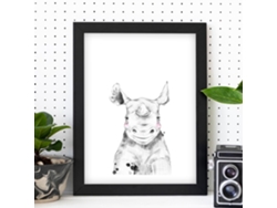 Póster NACNIC Rinoceronte Infantil Animales Infantiles