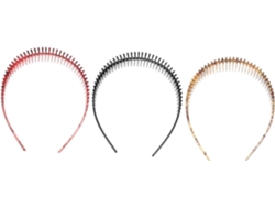 Conjunto De 3 Faixas De Cabelo Oxford Em Formato De U, Tamanho Médio, Em Plástico Leve, Para Penteados Femininos.