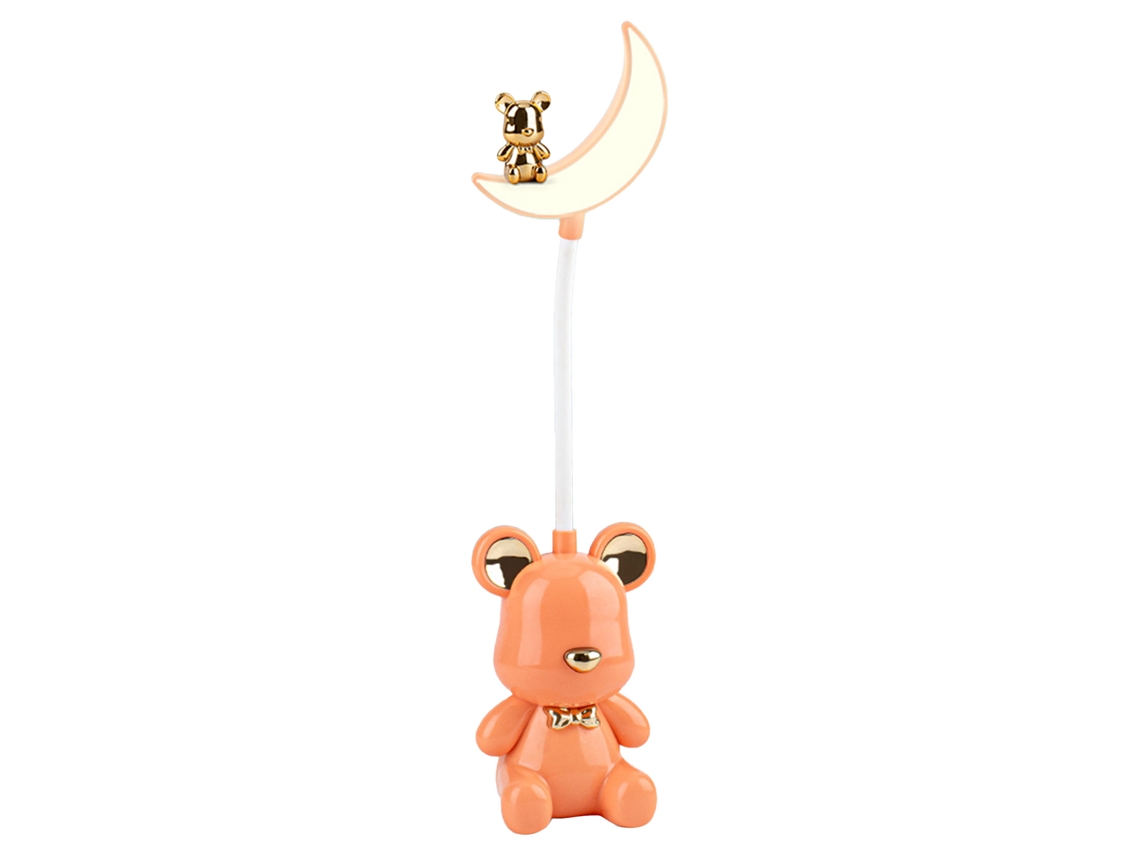 Rebe-lámpara De Escritorio Plegable Recargable Luz De Lectura Amigable Para Los Ojos Con Decoración De Oso Naranja Para Hogar Y Residencia Estudiantil