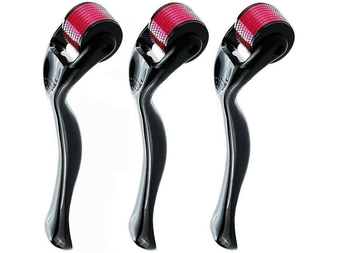 Rodillo De Microagujas Derma Roller 540 - Paquete De 3 (0,25 Mm/0,5 Mm/1,0 Mm) Aprobado Por La Fda Yeg