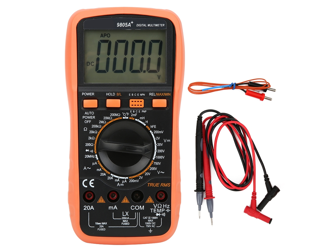 Multímetro Digital 9805a: Tester De Temperatura, Resistencia Y Capacitancia, Herramienta De Medición Eléctrica