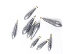 24 Plomos De Pesca Con Forma De Gota Y Anillo De Acero Inoxidable Para Pesca De Fondo Y En El Mar.